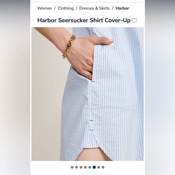 Vineyard Vines Harbor Seersucker Shirt Cover-Up like new - Picture 7 of 10